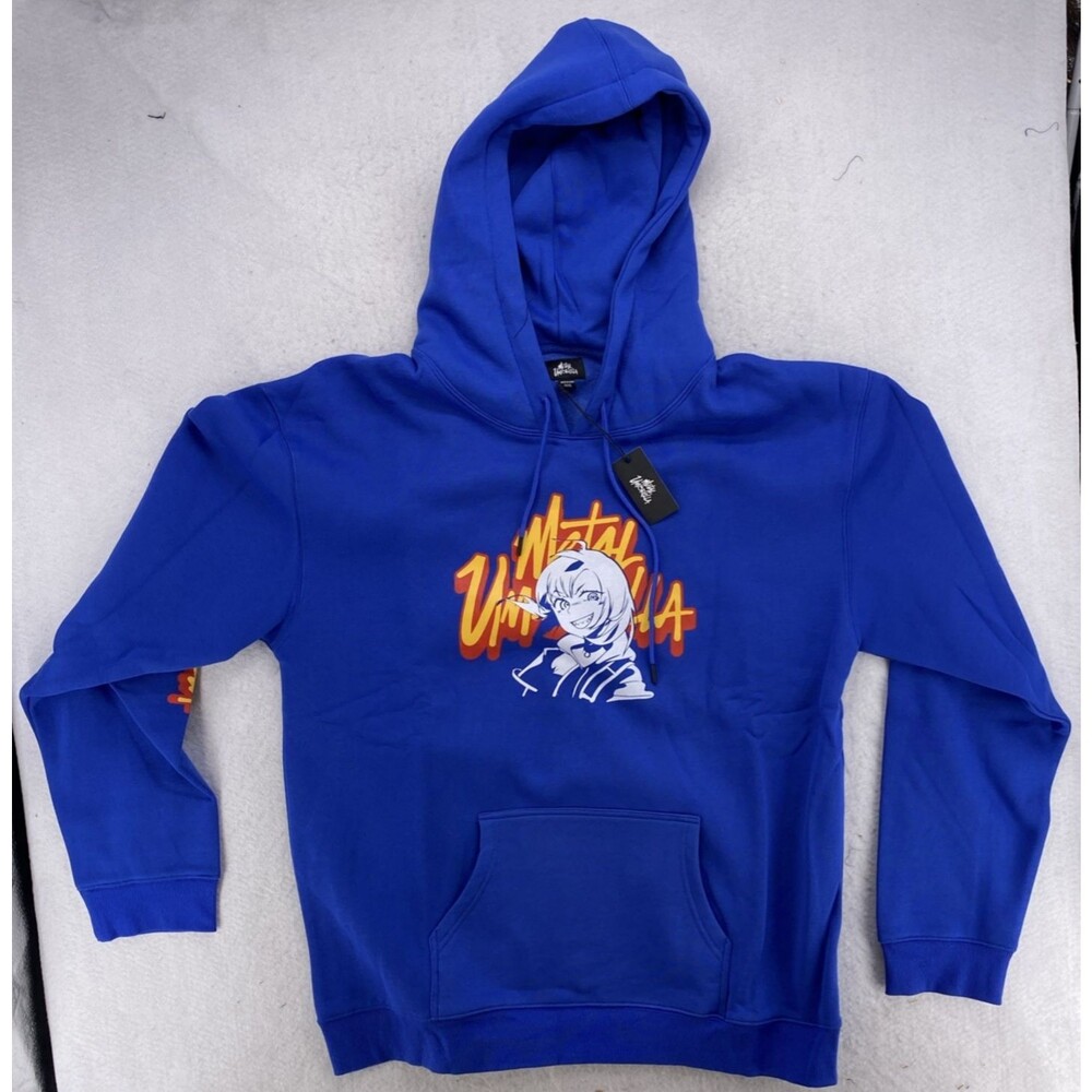Metal Umbrella Blue Fate Hoodie Anime Graphic Sweatshirt Men’s XXL P2P 26" L 31"